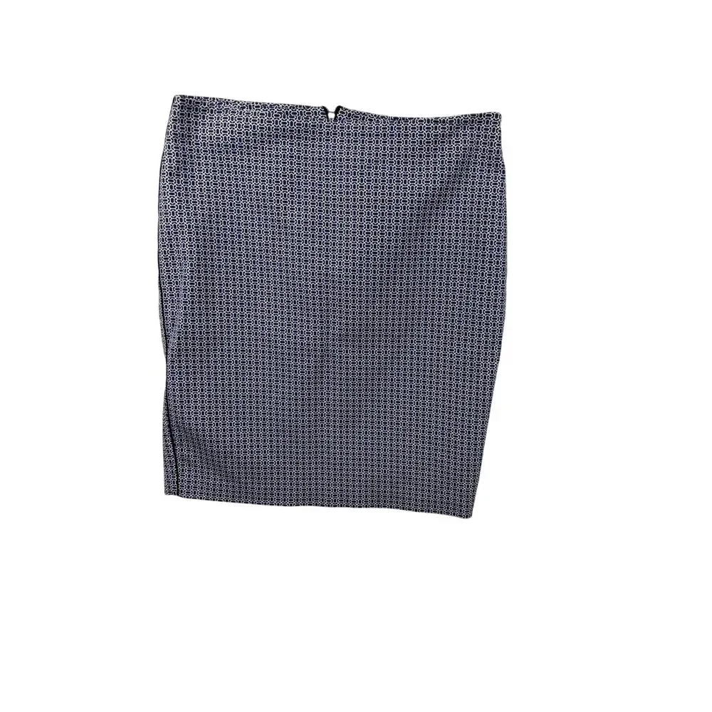 Adrianna Papell Geometric Pencil Skirt | Stretch Cotton Workwear Chic | Size 12